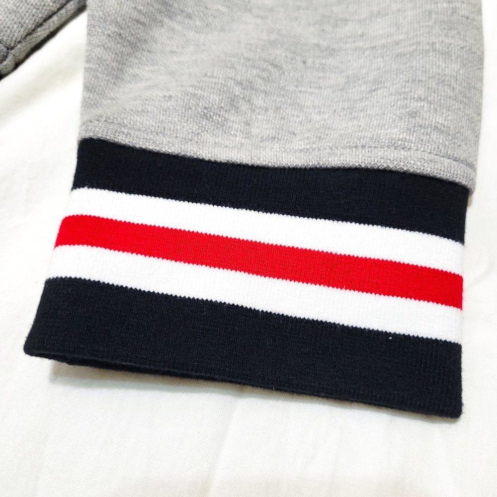 Polo Ralph Lauren RL Phys Ed Grey Sweatshirt Black Red Medium Crew sport bear 67 - Picture 3 of 8